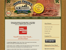 Tablet Screenshot of marktwainpizza.com